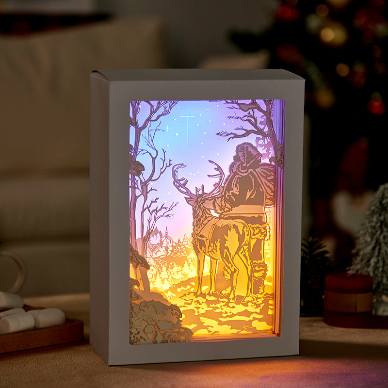santa-claus-and-deer-3d-paper-cut-shadow-box